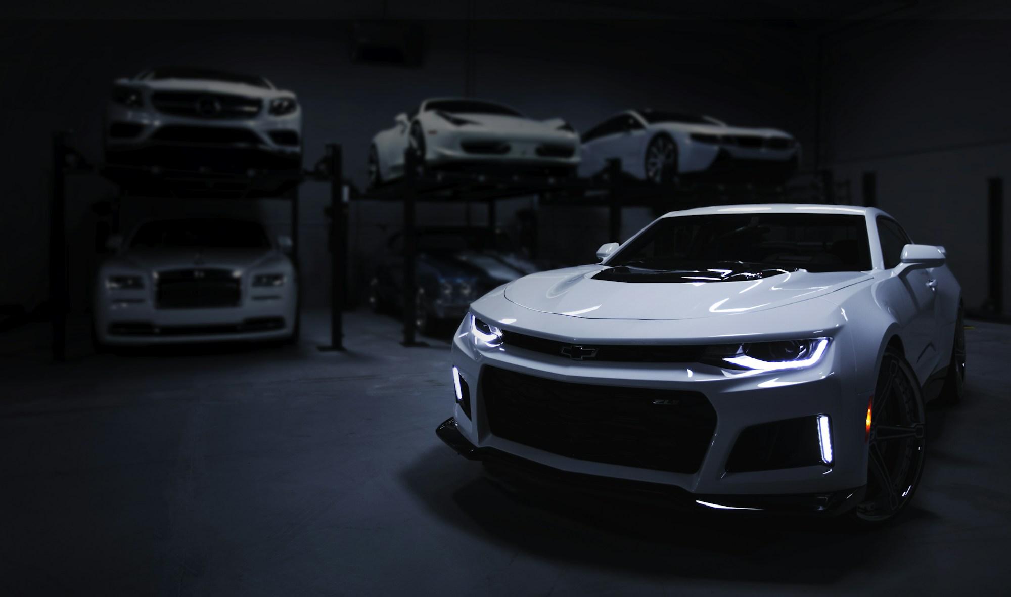 Silver performance car with a polished finish